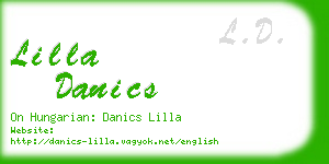 lilla danics business card